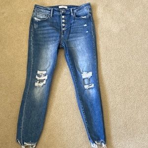 Flying Monkey distressed skinny jeans